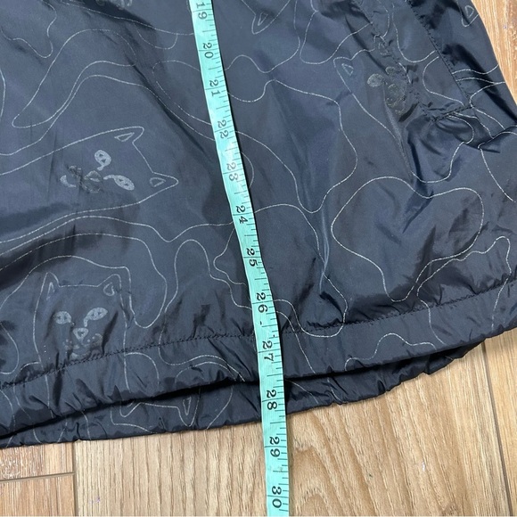 RipnDip black cat Nermal anorak windbreaker jacket hooded size large skater punk - Picture 9 of 11